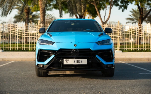 Blue Lamborghini Urus, 2023 Photo 8