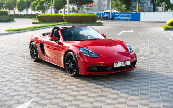 Red Porsche Boxster GTS 718, 2024 Photo 4